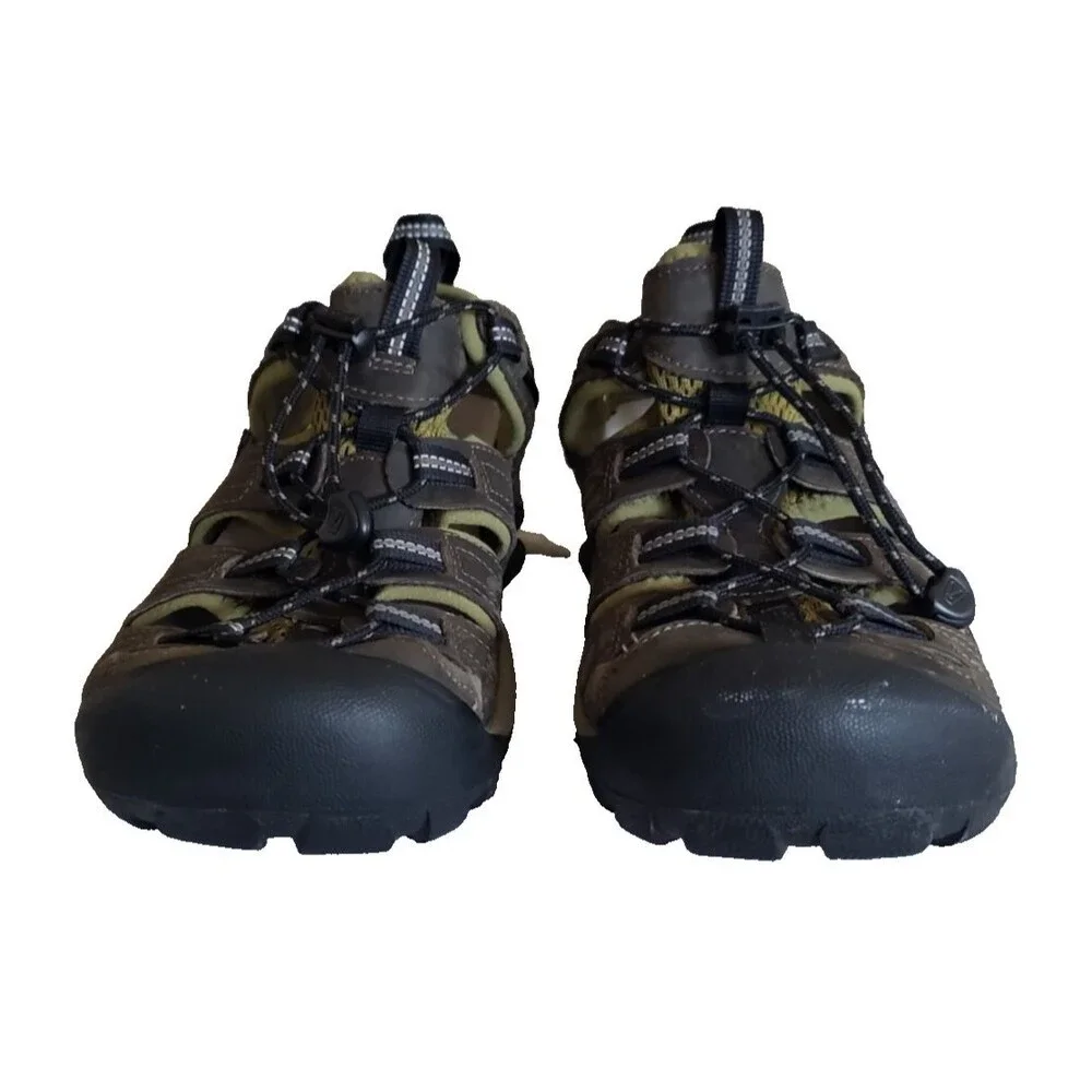 KEEN Arroyo II Mens Hiking Sandals Brown Leather Waterproof Trail Shoes Sz 10.5